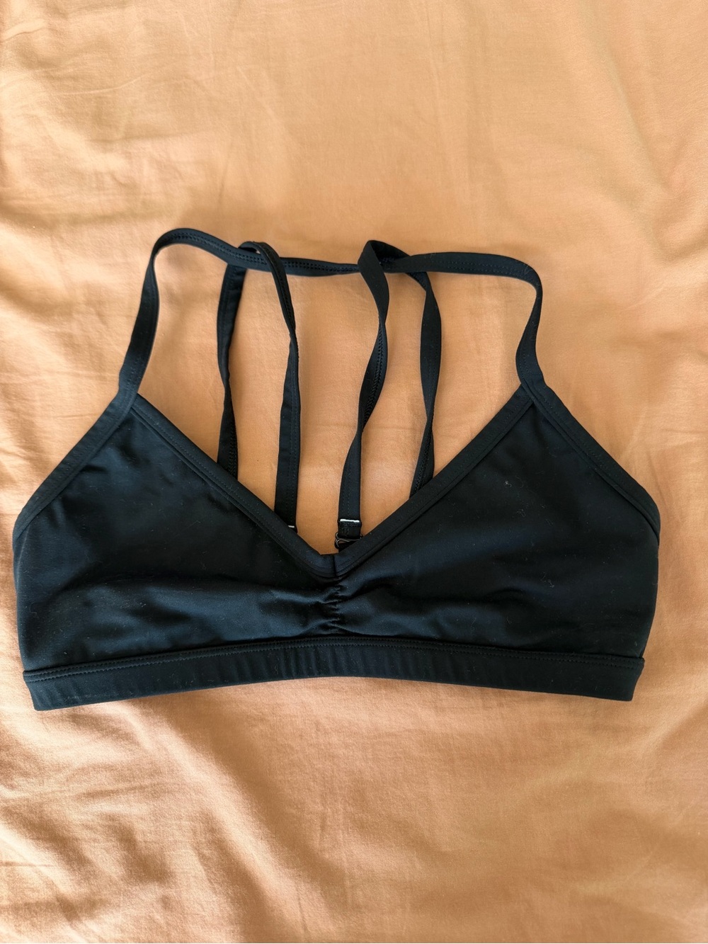 Black Strappy Sports Bra